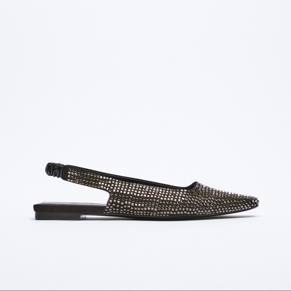 Sparkly slingback flats.
